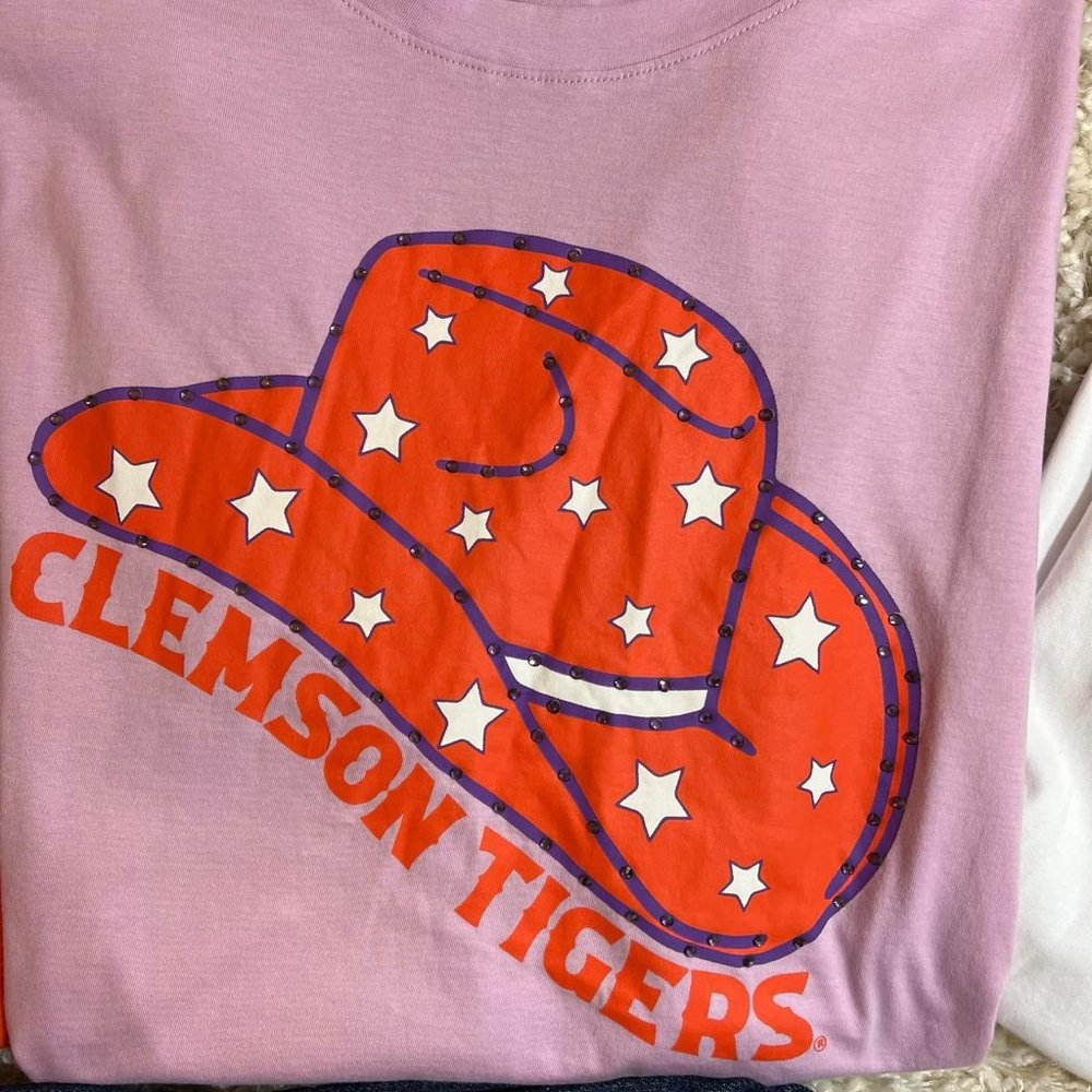 The Clemson Cowboy Hat Boyfriend Tee - Picture 2 of 4